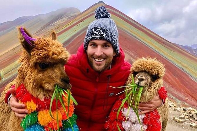 Colorful Mountain In The Cusco Region - At Vinicunca, color and high mountain views