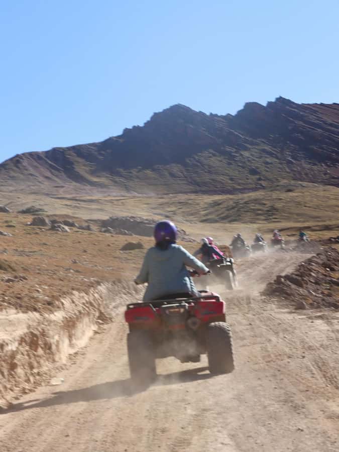 Cusco: Rainbow Mountain ATV Tour with Breakfast & Lunch - The return route and Cusipata buffet lunch