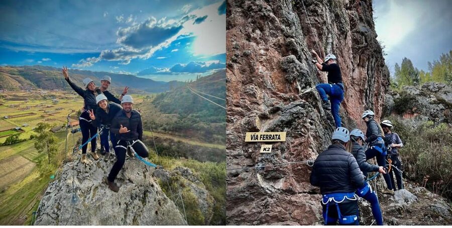 Cusco: Via Ferrata, Skybike, and Rappel Adventure - Rappelling back down the mountain