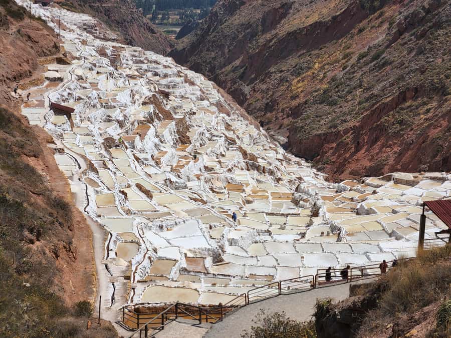 From Cusco: Chinchero, Moray, Maras and Ollantaytambo - Maras: Salt pools cut into the mountainside