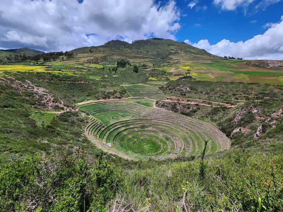 From Cusco: Chinchero, Moray, Maras, Ollantaytambo and Pisaq - Chinchero begins with weaving and old foundations