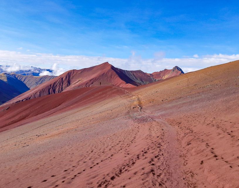 From Cusco: Full Day Rainbow Mountain + Red Valley | PRIVATE - Returning downhill to the waiting van