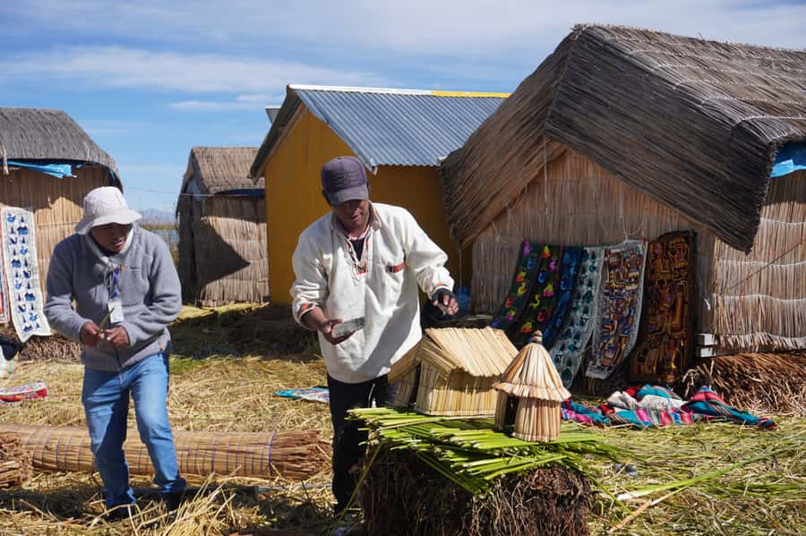 From Cusco: Lake Titicaca, Uros and Amantani by sleeper bus - Uros and the floating islands built from reeds