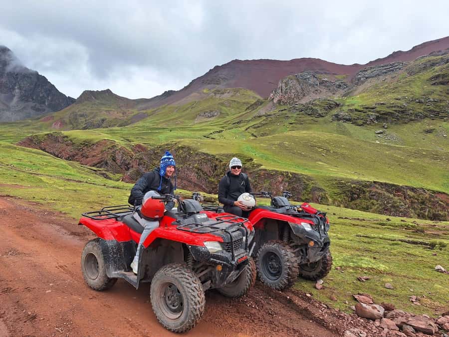 From Cusco: Mountain of colors and red valley on ATVs - Walking from the ATV viewpoint to Rainbow Mountain
