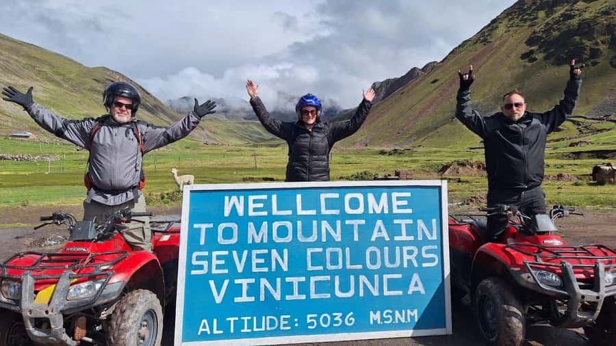 From Cusco: Mountain of colors and red valley on ATVs - Rainbow Mountain and the Ausangate view