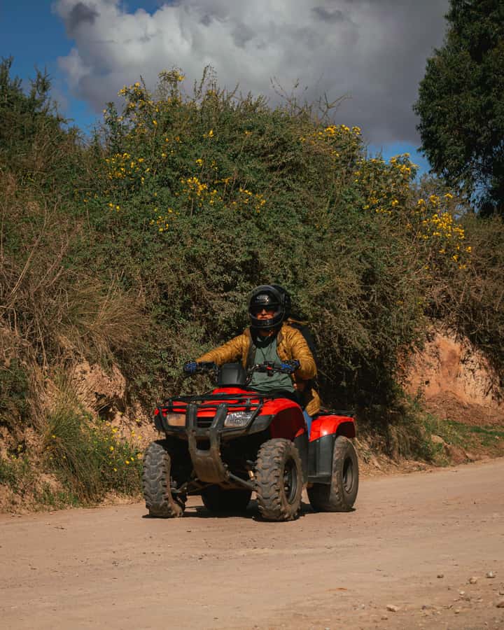 From Cusco: Quad bike tour Moray and Salt Mines - Getting comfortable on the Honda TRX 250