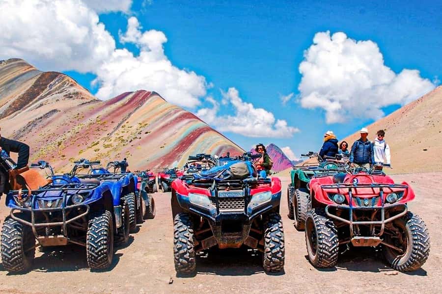 From Cusco: Rainbow Mountain in ATV Quad Bikes + meals - The ATV ride from Pitumarca