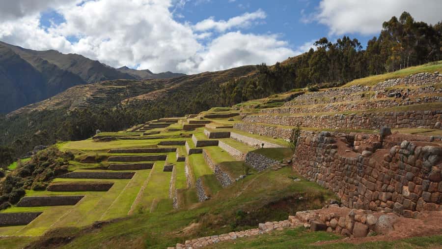 From Cusco: Sacred Valley & Maras Salt Mines with Lunch - Maras and the salt pools on the mountainside