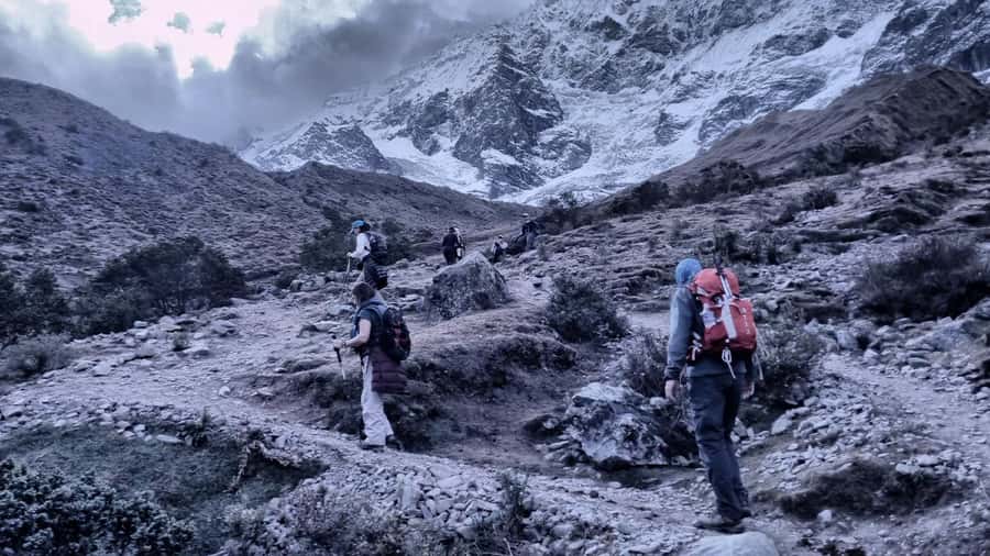From Cusco: Salkantay trek 5 days/4 nights meals included - Day three: From the Salkantay Valley to Santa Teresa