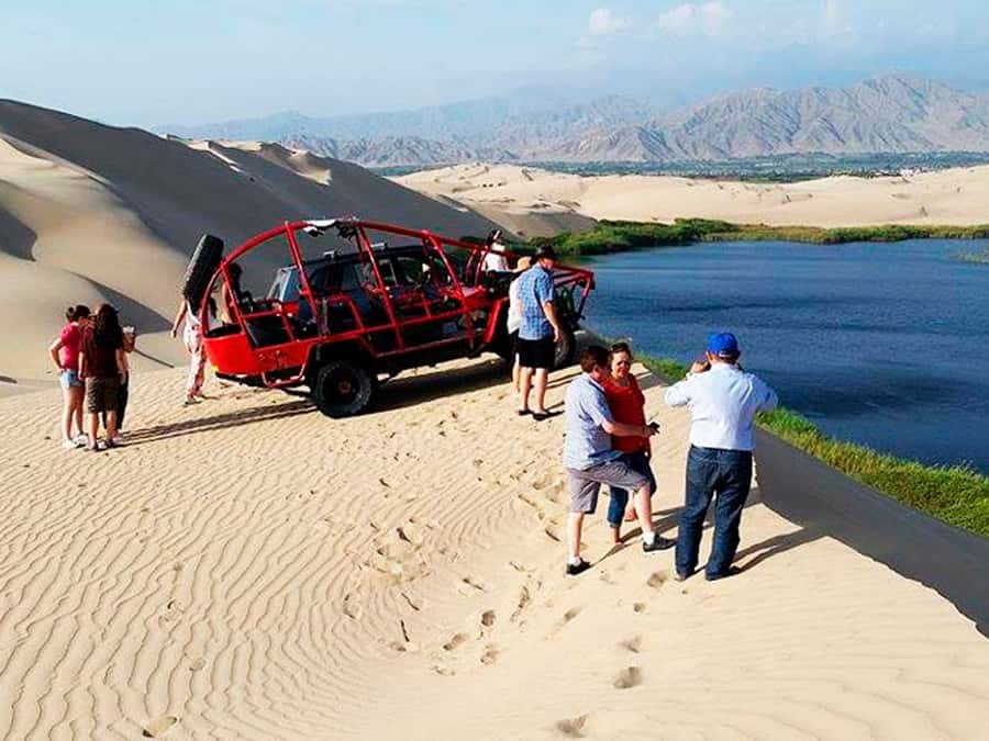 From Paracas: Mini Buggy Tour & Sandboarding at Oasis - Photo stops and the first sandboarding run