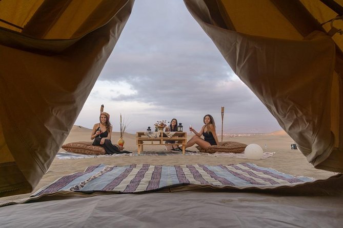 Glamping in Huacachina Desert - Sunset over Huacachina and the Ica dunes