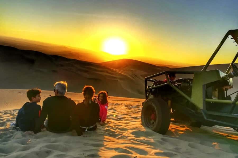 Huacachina: Sandboarding and Dune Buggy Tour + Sunset - Sunset from the high desert