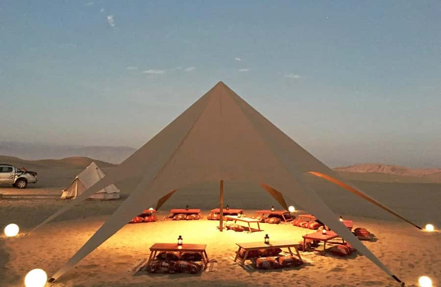 Ica | Huacachina: Desert Glamping | Night Under the Stars - Sunset from a panoramic desert viewpoint
