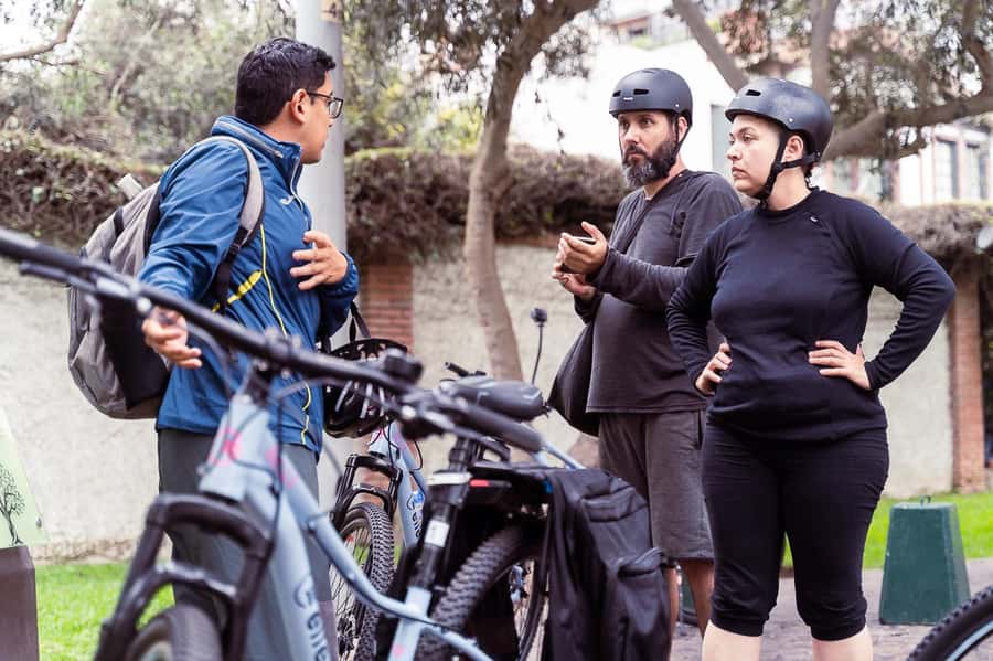 Lima: City biking - Huaca Pucllana, an ancient site beside modern apartments