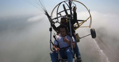 Paragliding Flight Over Costa Verde Districts