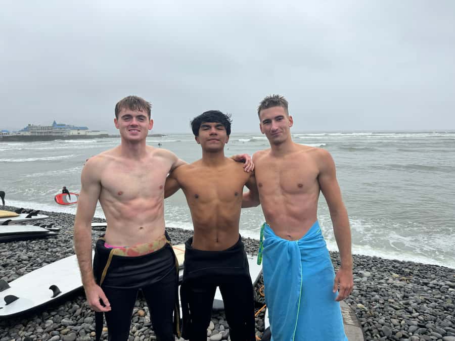 Lima: Surf Class with Equipment and Instructor - Getting fitted out with a board and wetsuit
