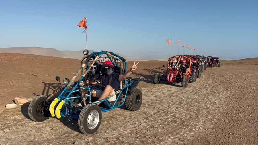 Mini Buggy GO KART in Paracas National Reserve - The upper viewpoint over desert and ocean