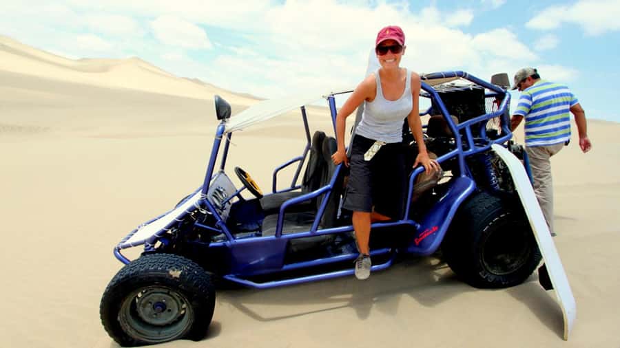 Nasca: Ocongalla Aqueduct Sandboarding in the Usaka desert - From working aqueduct to open desert