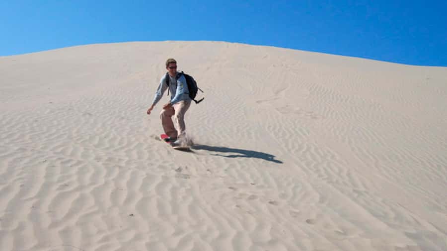 Nasca: Ocongalla Aqueduct Sandboarding in the Usaka desert - Cahuachi, the ceremonial heart of Nasca