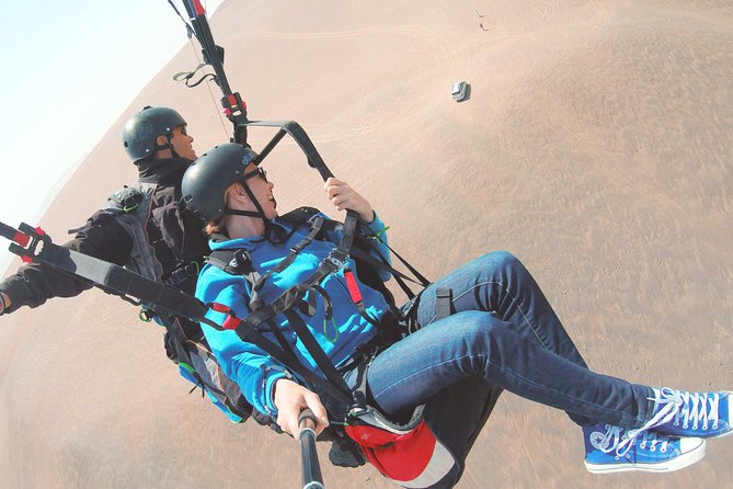 Paragliding Flight at Paracas National Reservation - The launch: a short walk with a big view