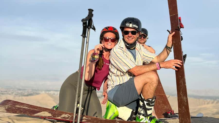 Pro Sanboarding or skiing in Huacachina from Lima - Day trip - First sight of Huacachina oasis