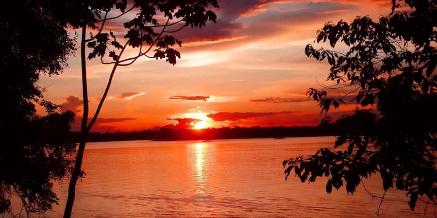 Puerto Maldonado: 3-hour sunset boat ride - Entering Tambopata National Reserve before dark