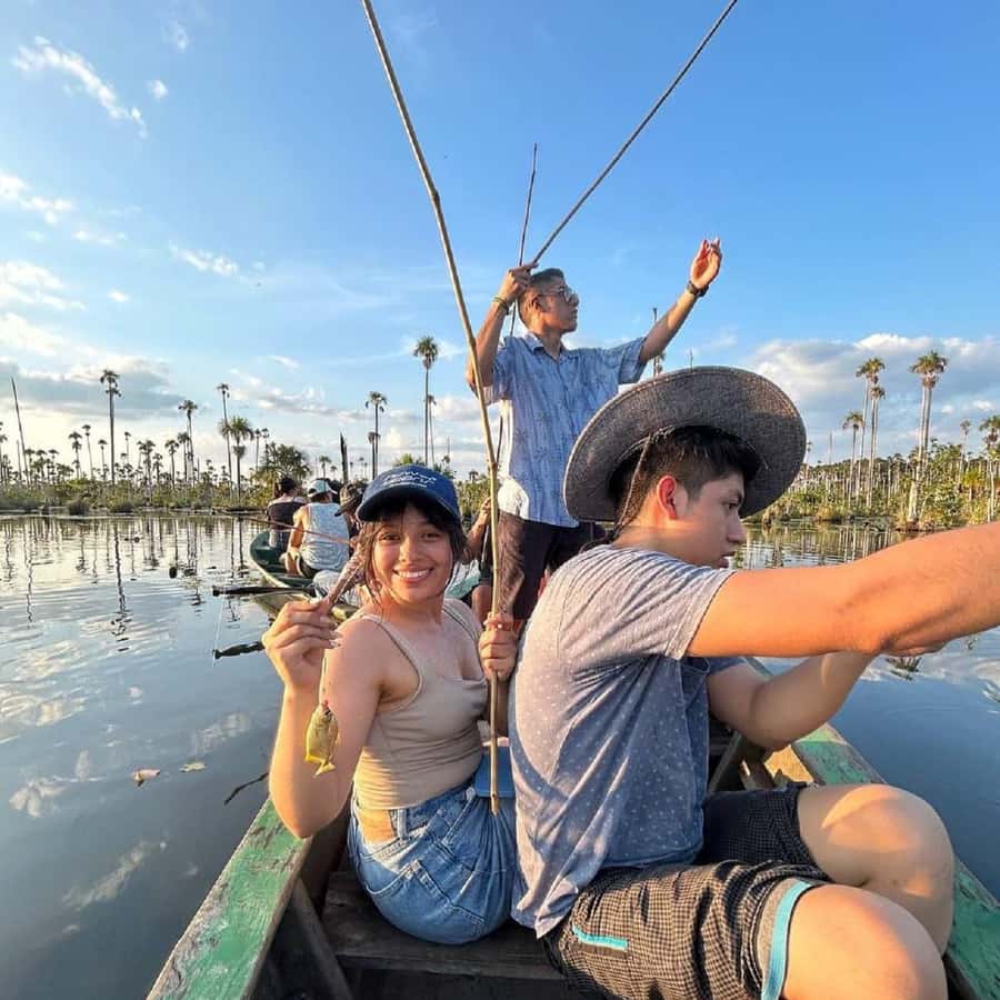 Puerto Maldonado: Lake Yacumama sunset and piranha fishing - Sunset on the lake