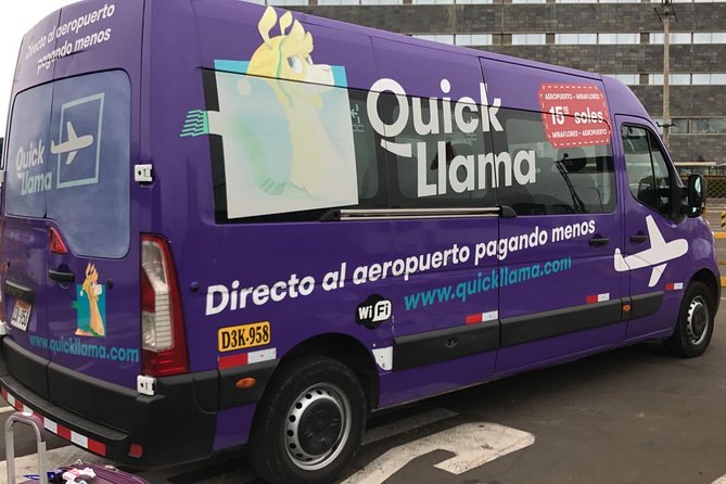 QuickLlama: Door-to-door transfer from Lima Airport to Miraflores - From Jorge Chávez Airport to the Miraflores hotel door
