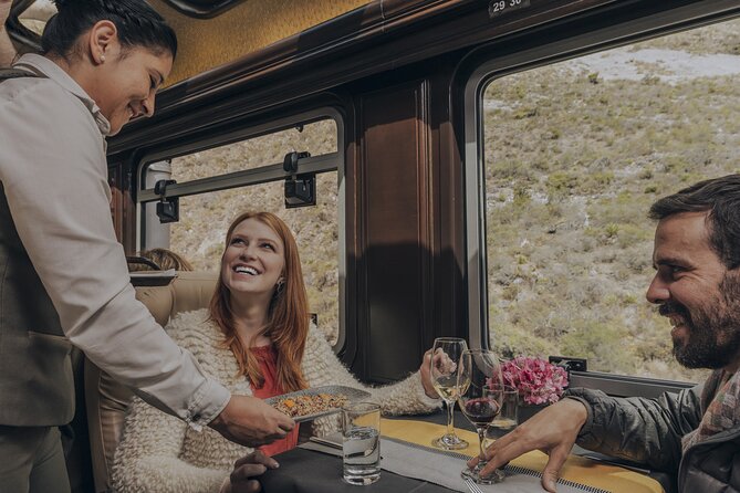 The First Class Machu Picchu Train by Inca Rail - Lunch on the outbound trip and dinner on the return